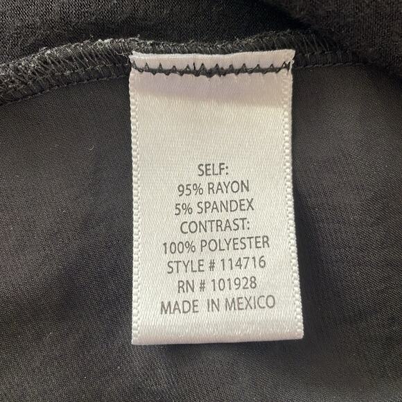 Kenar Womens Medium Tank Top Zipper Breast Pocket Scoop Neck Black Style 114716 - Picture 5 of 8